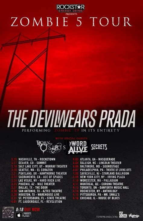 devil wears prada zombie tour 2015|devil wears prada live.